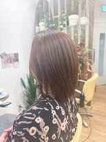 カットサロン ウシジマ(CUT SALON USHIJIMA)&nbsp;【うる艶ミディアム×ハイライトカラーベージュ】