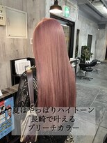 コワファースト長崎シャンプーボーイ 2nd(COIFF1RST 長崎 SHAMPOO BOY) 長崎ハイトーン ケアブリーチ 韓国ヘア ピンクベージュ