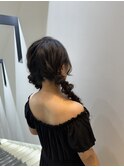 ツイン編みおろし