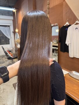 チャプター 問屋町(chapter) ブリーチなし赤味なしブラウン髪質改善バイカルテトリートメント