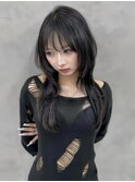 ハッシュカット ミディアムレイヤー 顔周りレイヤー i