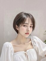 ネオリーブウリ 二子玉川店(Neolive uri) イメチェンホワイトブロンド外ハネボブ美髪ワイドバング