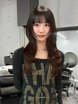 ハロ(Halo) レイヤーカット/韓国レイヤー/韓国ヘア/ブラウンカラー