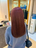 ユニ バイ マグ 長野店(Uni.by Mag)&nbsp;" 透け感抜群" ダブルカラー チェリーピンクベージュ