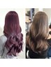 【山路指名限定☆暗くても透明感】カット+透明感ブリーチカラー+超音波TR