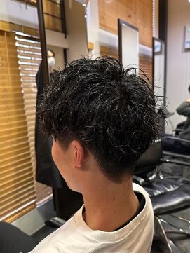 エクファ ヘア リゾート 大津 瀬田店(ex-fa hair resort) ミルクティーブロンド/ダークブルー/デジタルパーマ/大津/瀬田