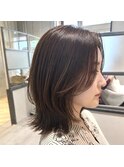 肩はねミディアムレイヤー