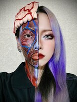 ヘアセットアップス(UP's) ハロウィンメイク『半顔人体模型♪メイク』顔のみ!追加料金あり
