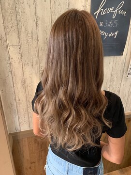 アンク クロス 関内店 ピンクベージュ×ハイライト　【mifuyu】