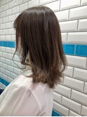 透明感フォギーベージュミディ