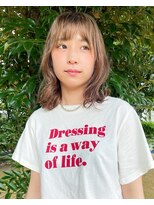 ヒューマン トシマエン 練馬 豊島園(HUMAN)&nbsp;大人可愛い/小顔カット/レイヤーミディアム×グレージュ