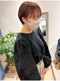 高塚/大人可愛いマッシュショート丸み小顔ピンクベージュ