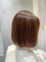 ボブ×細めハイライト