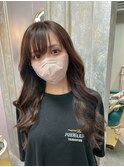 ハイトーンブラウンカラープルエクステ10代20代