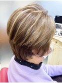 30代40代ハイライト3Dカラー外国人風カラーホワイトベージュ