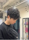 アップバング ツイストスパイラルパーマ メンズパーマ