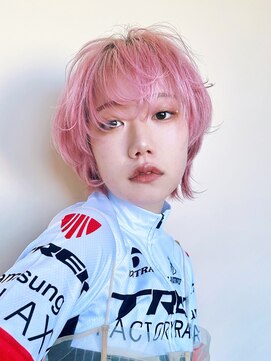 アルバム 銀座(ALBUM GINZA) ピンクヘアーピンクグレープフルーツ小顔透明感カラー_39667