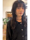 顔周りカット/地毛風カラー/韓国風/韓国風レイヤー