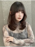 髪質改善レイヤーカットイメチェンワイドバングブリーチなし韓国