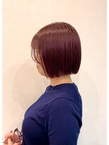 ミラ(MIRA)&nbsp;上野担当お客様スタイル/ぷつっとボブ/顔まわりの流れるカット