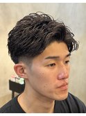 短髪ウェーブパーマ