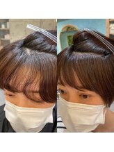 【大宮で叶う韓国風カット+前髪縮毛矯正+1stepトリートメント¥10300】気になる前髪のうねりを解決！