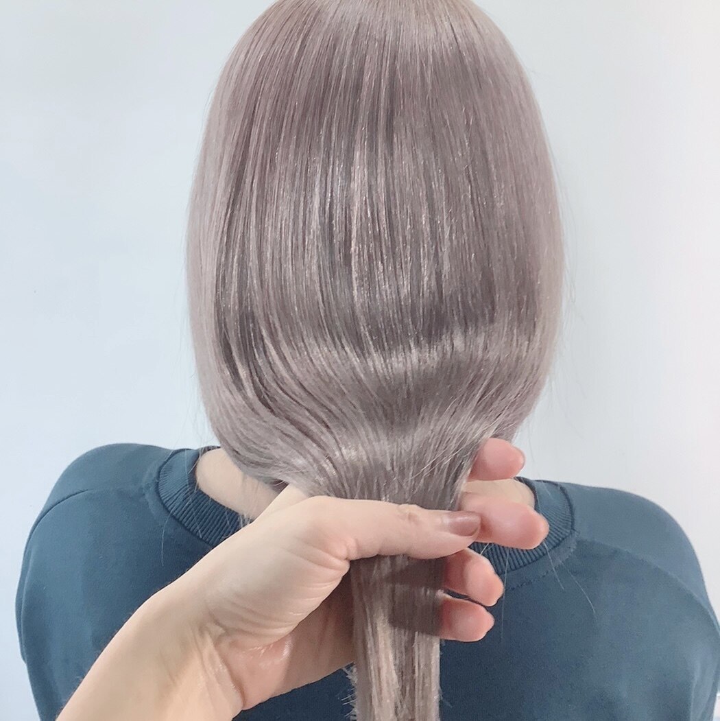 【再来様】ブリーチリタッチ＋全体カラー￥13800