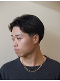 清潔感ナチュラルメンズショートニュアンスセンターパート