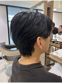 メンズセンターパート