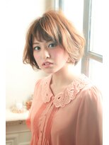 エイミーバイアフロートザガーデン 浦和店(amie by afloat the garden)&nbsp;大人可愛いゆるふわショートボブ×ベージュカラーで肌をキレイに