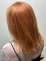 エイム ヘア デザイン 町田店(eim hair design) 鎖骨ミディアム×オレンジカラー