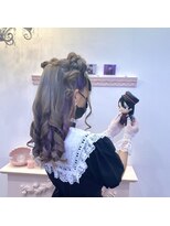 グルーヴ グルーヴ フェエリー(groove groove feerie)&nbsp;インナーカラーが目立つ！ハーフくまさん新宿歌舞伎町ヘアセット