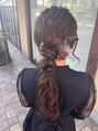 ラグヘアーワークス(LAG HAIR WORKS) 結婚式アレンジ◎ローポニーで大人っぽく♪