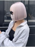 ホワイトボブ/ピンクシルバー/コットンピンク
