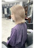 ~ミルクティーべージュ 外ハネボブ~【Ria 大阪 梅田】