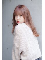 ランソ(RUNSO) 20代・30代/前髪/レッドブラウン/卵型/インナーグレージュ
