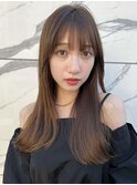 (韓国風/くびれヘア/縮毛矯正/前髪/韓国レイヤー/小顔)