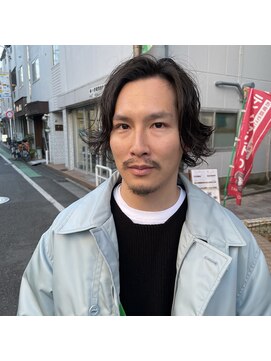 グランディール(grandir) 「grandir」かきあげ×ニュアンスパーマ