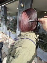 ヘアメイク アース 秋田仁井田店(HAIR & MAKE EARTH)&nbsp;インナーカラー春ピンク