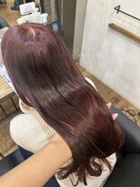 シエルバイアフロート(ciel by afloat)&nbsp;〈藤間〉ブリーチなしチェリーレッド/韓国ヘア/ダブルカラー