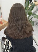 アッシュブラウン　ブリーチなしカラー