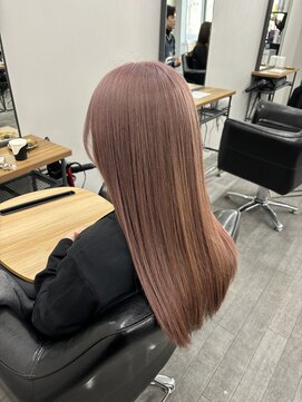 京都/河原町/ケアカラー/髪質改善トリートメント/ピンクベージュ