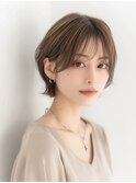 襟足長めで上品シルエット◎くびれショートボブ