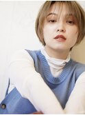 20代～50代/マッシュ☆フェザーショート☆ホワイトブロンド