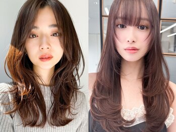 ソア 渋谷(soar)の写真/こだわりの顔周りレイヤー＆前髪カットで、人気の韓国ヘアに◇髪質改善トリートメントとの相性も◎(韓国)