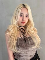 アルバム 銀座(ALBUM GINZA)&nbsp;ロング顔周りレイヤー韓国ヘアハイトーン_F20378