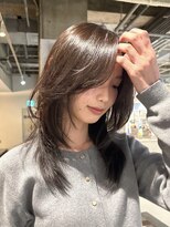 ノラ ヘアーサロン(NORA HAIR SALON) 赤み消しカラーマロンブラウンレイヤーカット顔まわりカット