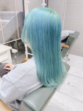 デイズ(days) 水色ブルー×ハイトーンカラー/ブリーチ2-3回