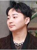 ラルフカール メンズパーマ アップバング ツーブロック