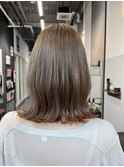 似合わせカット　オリーブベージュ　ボブ